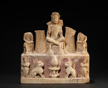 A Marble Buddha Statue