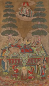 A Chinese Scroll Painting by Ding Guanpeng