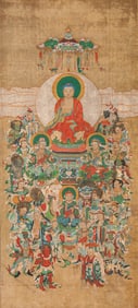 A Chinese Scroll of Painting by Qiu Ying