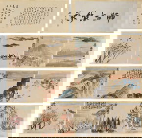 A Chinese Scroll of Painting by Bai Shi Shan Weng