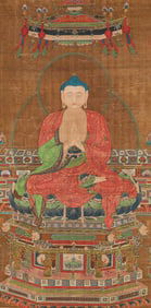 A Chinese Scroll Painting by Wang Zhenpeng