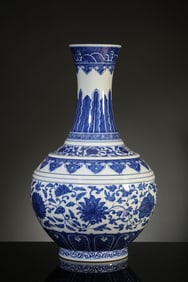 A Porcelain Blue and White Vase