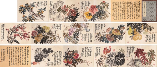 A Chinese Scroll Painting by Wu Changshuo