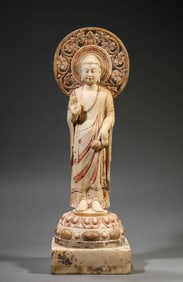 A Marble Figure Statue