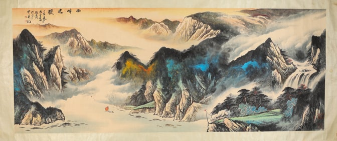 A Chinese Scroll Painting by Zhang Daqian