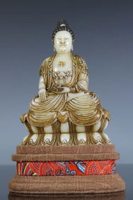 Shoushan Carved Sakyamuni Stone Seal