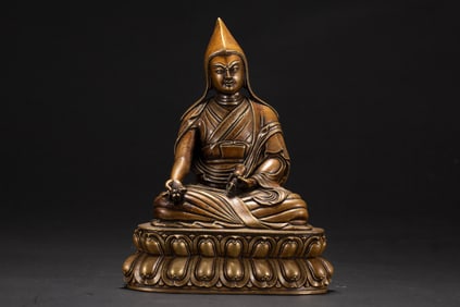 Gilt Bronze Tsongkhapa Figure
