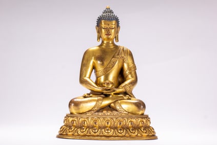 Gilt Bronze Infinite Life Buddha Figure