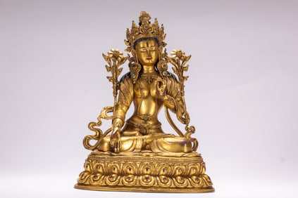 Gilt Bronze White Tara Figure