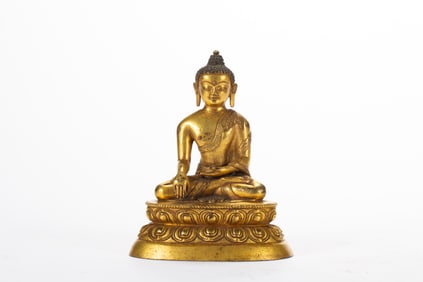 Gilt Bronze Sakyamuni Figure
