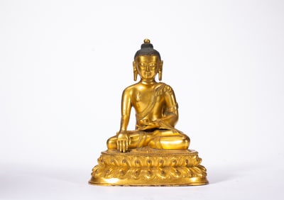 Gilt Bronze Sakyamuni Figure