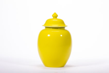 Yellow Base Porcelain Lid Pot