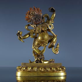 Gilt Bronze Vajrapani Figure