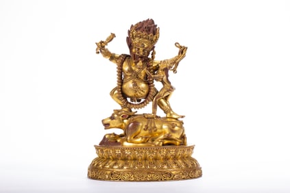 Gilt Bronze Vajrapani Figure