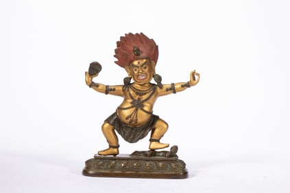 Gilt Bronze Vajrapani Figure