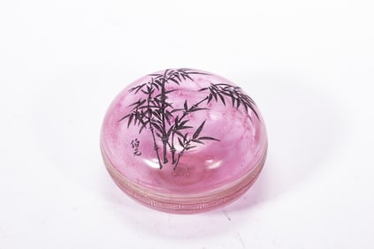 Glassware Carved Bamboo Pattern Lid Box