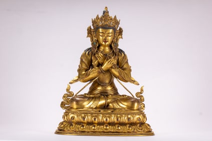 Gilt Bronze GuanYin Figure