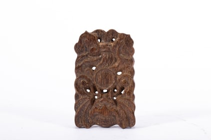 Agarwood Carved Bat Pattern Pendant
