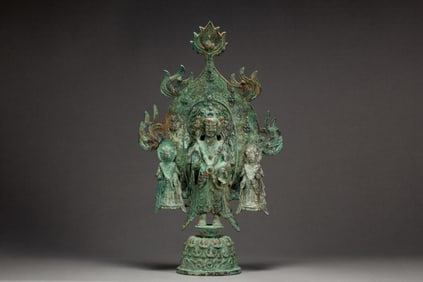 Chinese Bronze GuanYin Figure
