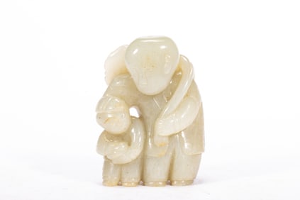 Jade Carved Child Shape Ornament