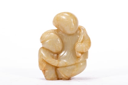 Jade Carved Child Shape Ornament