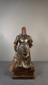 Bronze Gold Drawing GuanYu Figure