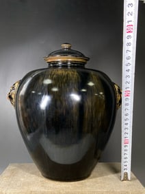 Xing Ware Porcelain Double Lion Ears Pot