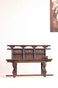 Rosewood Carved Flower Pattern Chair