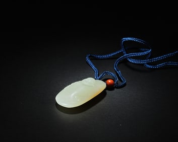 Jade Carved Maitreya Pattern Pendant