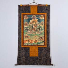 Colour Painted GuanYin Pattern Tangka