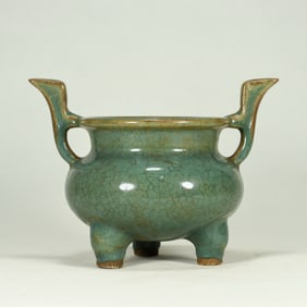 Longquan Ware Porcelain Double Ears Incense Burner