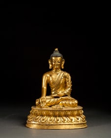 Gilt Bronze Sakyamuni Figure