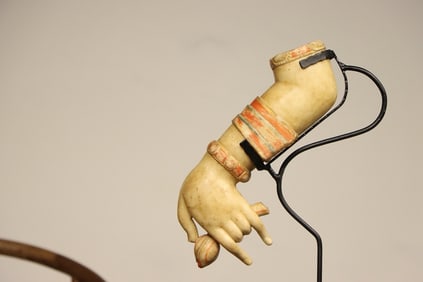 White Stone Buddha Hand Figure