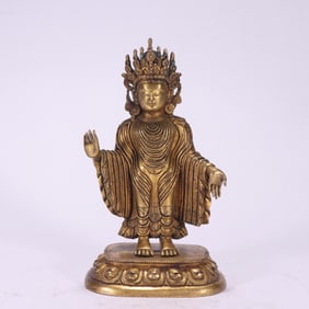 Gilt Bronze GuanYin Figure