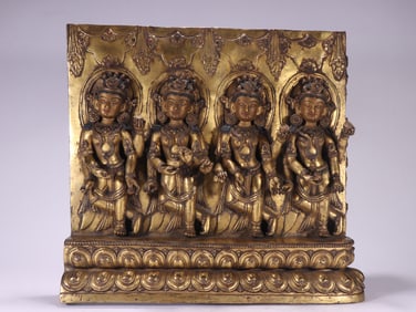 Gilt Bronze GuanYin Figure