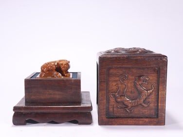 Shoushan Tianhuang Carved Beast Stone Seal