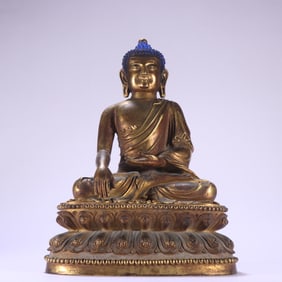 Gilt Bronze Sakyamuni Figure