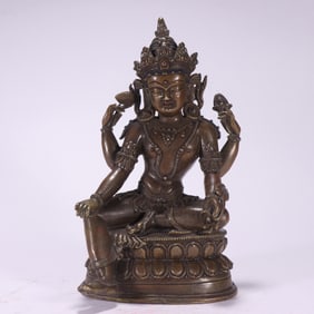 Bronze GuanYin Figure