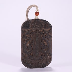 Agarwood Carved Dragon Pattern Pendant