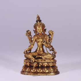 Gilt Bronze White Tara Figure