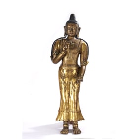 Gilt Bronze GuanYin Figure