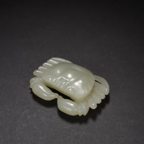 Jade Carved Crab Shape Ornament