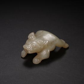 Jade Carved Bear Shape Ornament
