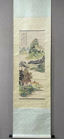 Chinese Drawing Landscape Painting,Qi Kun Mark