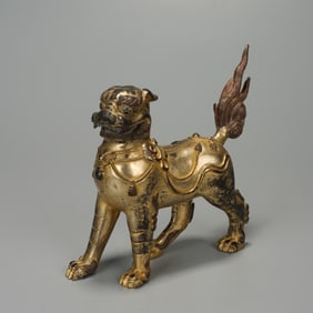 Gilt Bronze Kirin Shape Paper Weight