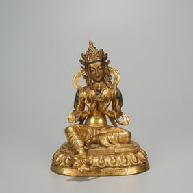 Gilt Bronze GuanYin Figure
