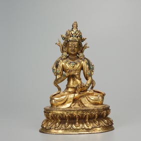 Gilt Bronze GuanYin Figure