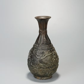 Bronze Carved Phoenix Pattern Vase