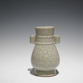 Ge Ware Double Ears Porcelain Vase