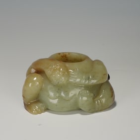Jade Carved Beast Shape Washer